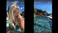 Screenshots of Olivia Dunne's Instagram stories (Images from - Instagram.com/@livvydunne IG Stories)
